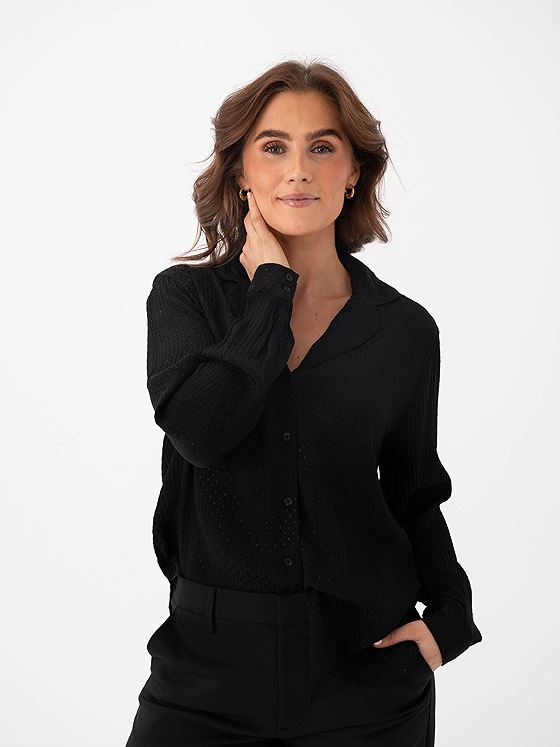 Selected Femme Kamma Long Sleeve Shirt Black