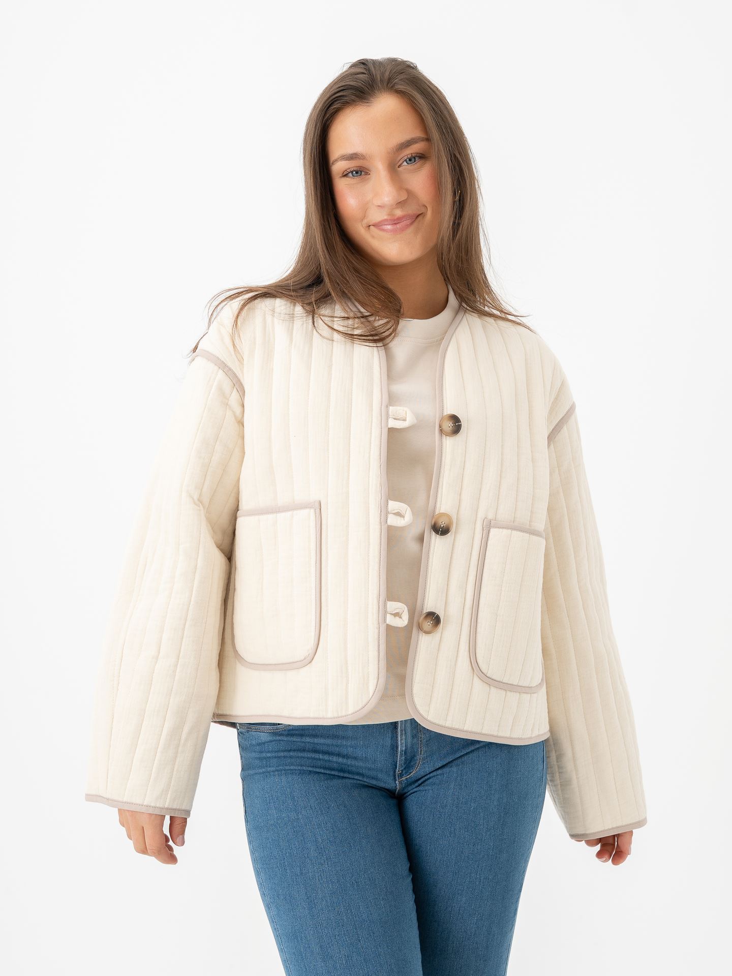 Selected Femme Linn Quilted Jacket Birch