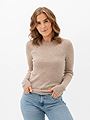 Selected Femme Ingrid Long Sleeve Knit O-Neck Island Fossil Melange