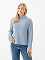 Selected Femme Selma Sus Long Sleeve Knit Pullover Dusty Blue