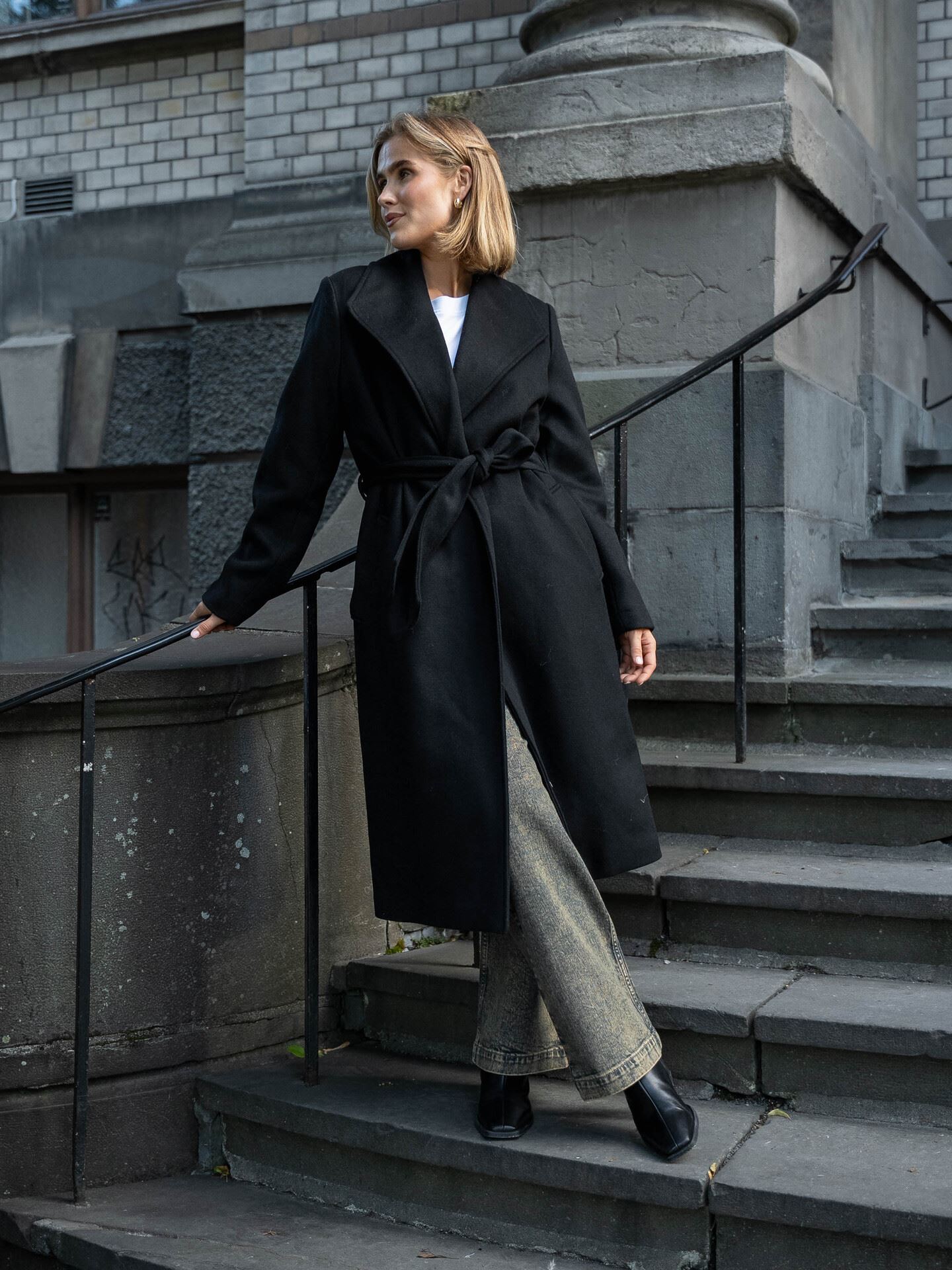 Selected Femme Rosa Lano Coat Black