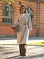 Selected Femme Rosa Lano Coat Sandshell Melange