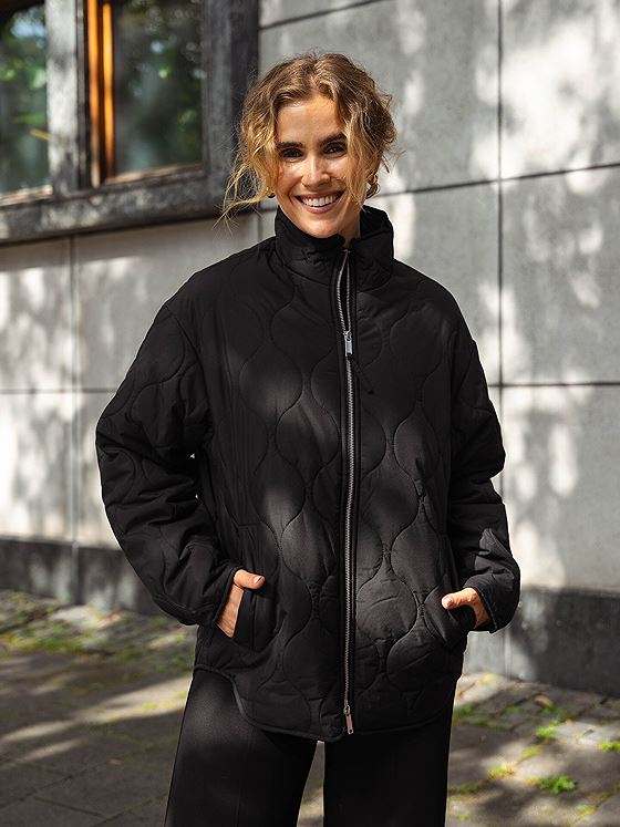 Selected Femme Cilla Quilted Jacket Black