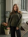 Selected Femme Gabriella Long Sleeve Knit New O-Neck Deep Depths