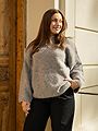 Selected Femme Gabriella Long Sleeve Knit New O-Neck Steel Gray MELANGE