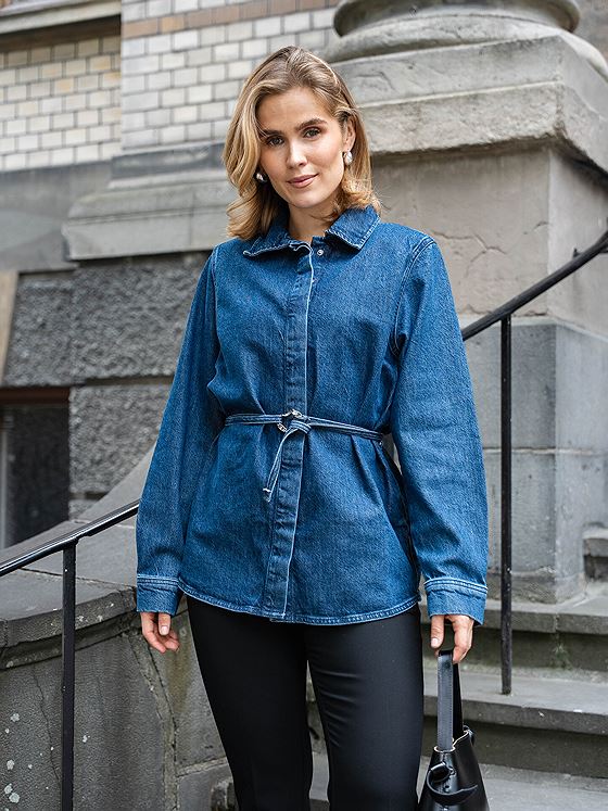 Selected Femme Relaxed Selma-Noa Long Sleeve Denim Shirt Medium Blue Denim