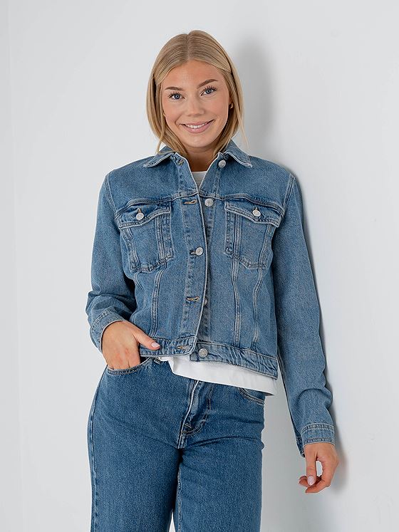 Selected Femme Cena Kori Lig Relaxed Denim Jacket Light Blue Denim