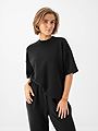 Selected Femme Oversized Tenny Tee Black