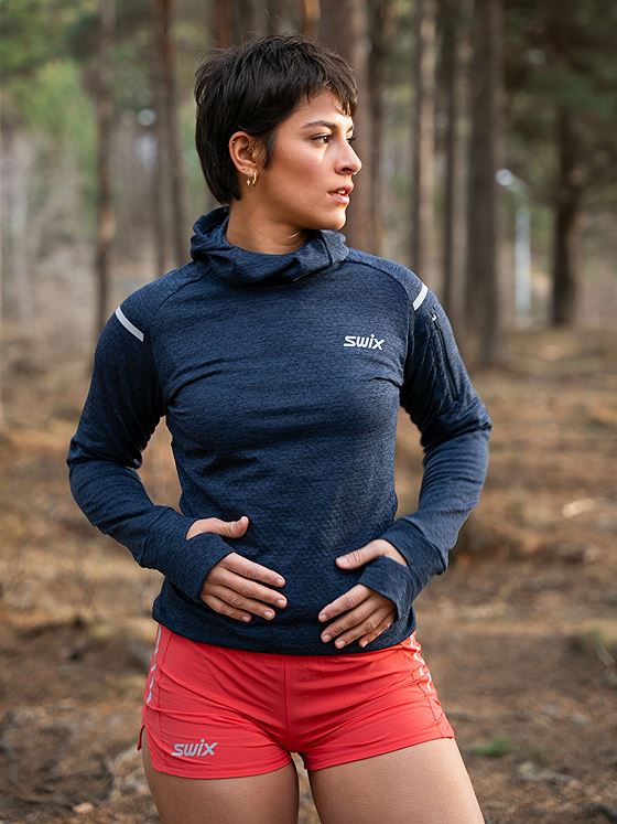 Swix Pace Midlayer Hooded Dark Navy