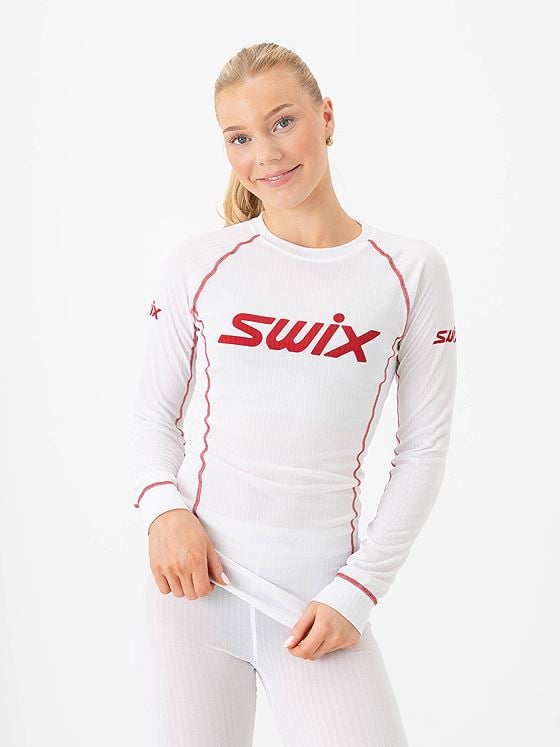 Swix RaceX Classic Long Sleeve Bright White/Swix Red
