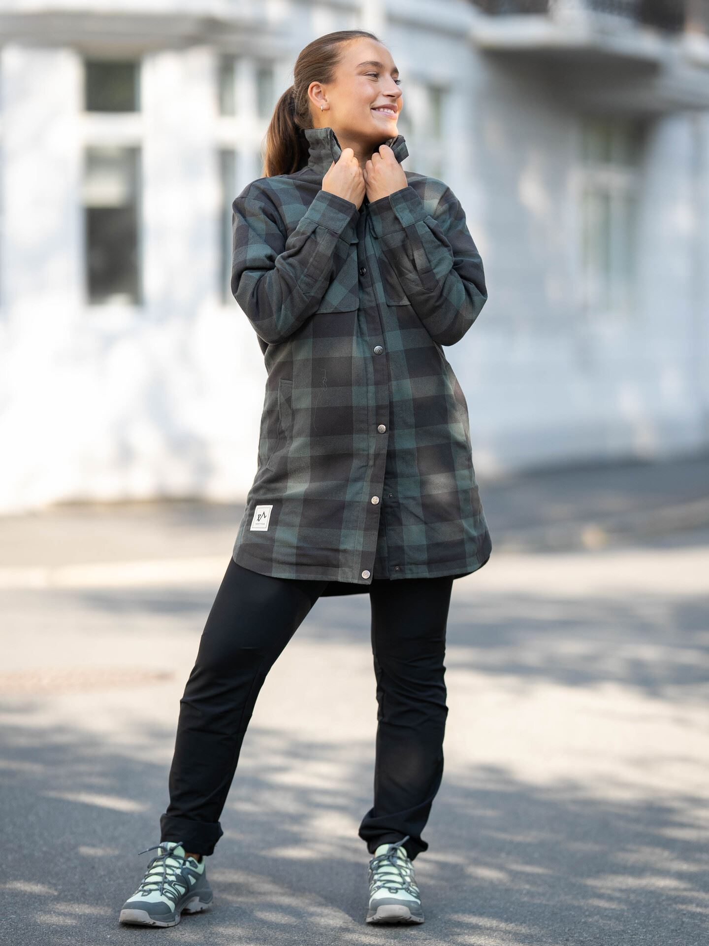 Twentyfour Finse Flannel Jakke Mellomgrønn