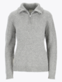 Twentyfour Finse Una Knit Sweater Lys grå melange