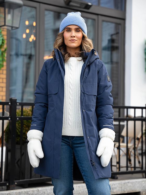Twentyfour Mode Mia Warm Parkas Marineblå