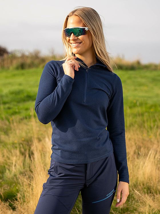 Twentyfour Flåm Half Zip Fleece Marineblå