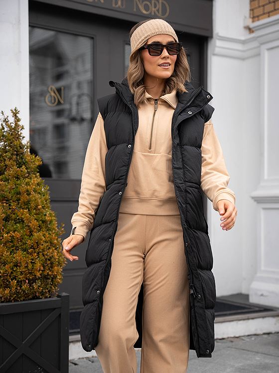 Twentyfour Mode Eva Puffy Vest Sort