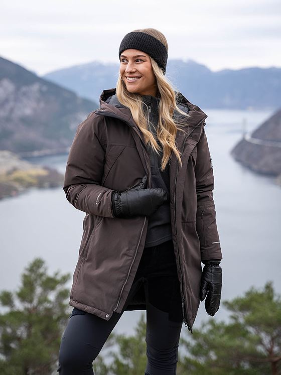 Twentyfour Finse Dunparkas Mørk Brun