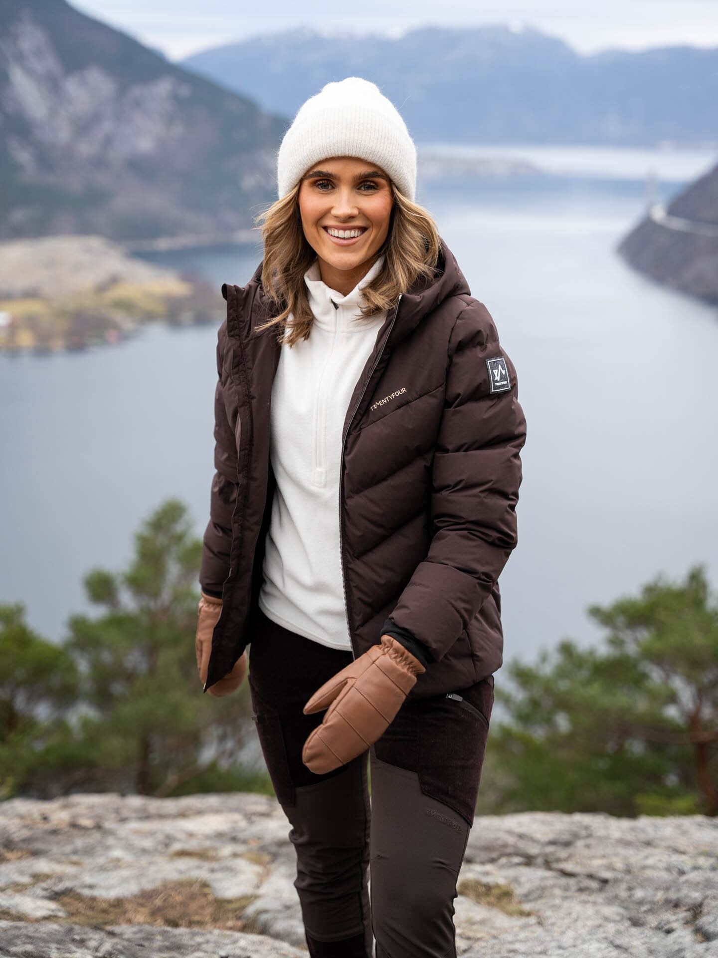 Twentyfour Mode Skinnvott Lys Brun