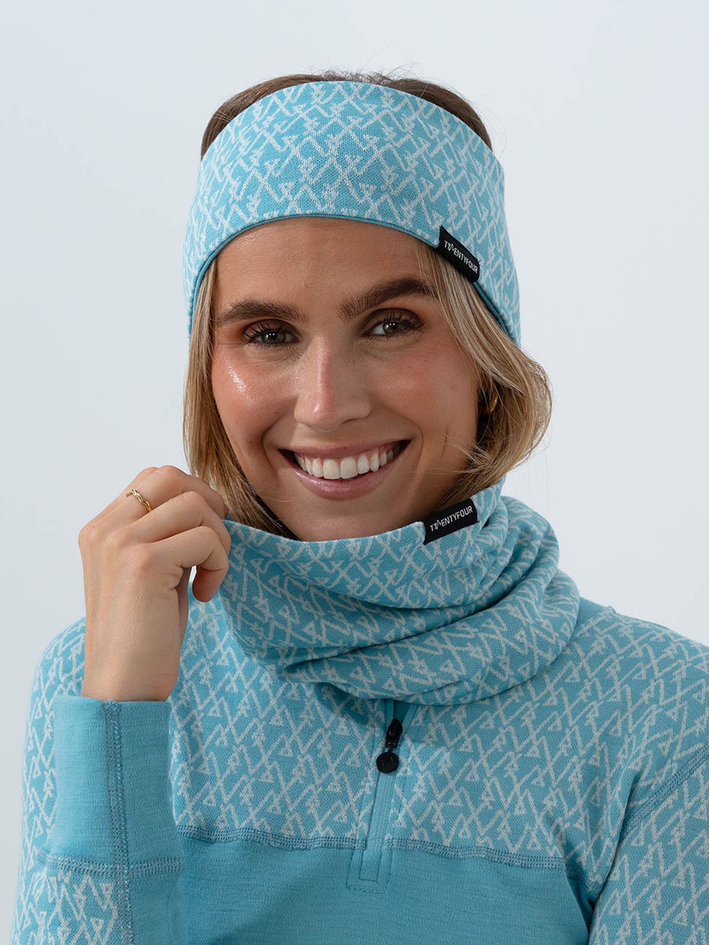 Twentyfour Finse 2W Ullhals Retro Blå