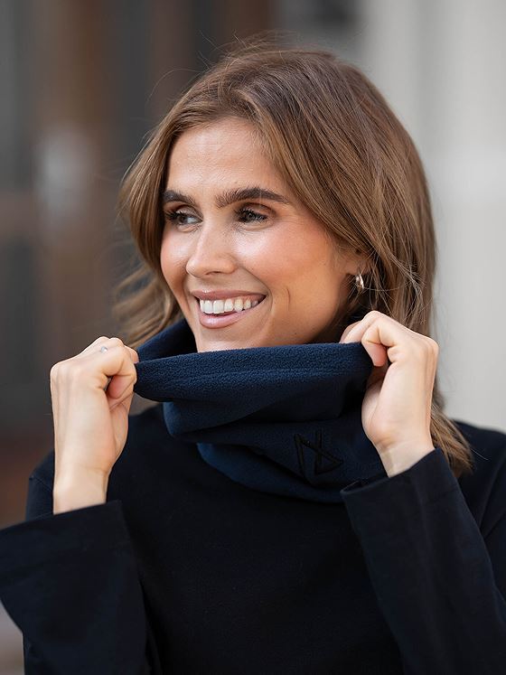 Twentyfour & Fleece Hals Marineblå