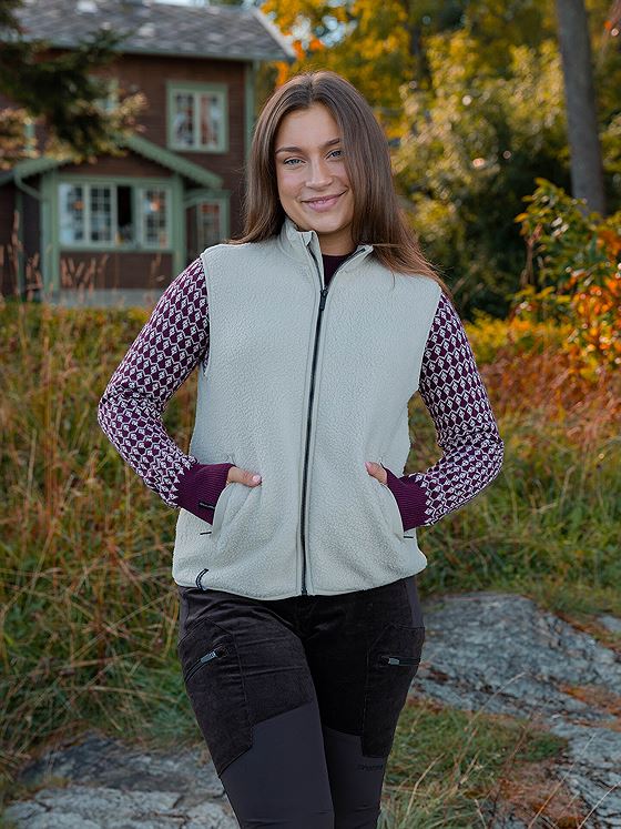 Twentyfour Aurora Pile Vest Varm Grå