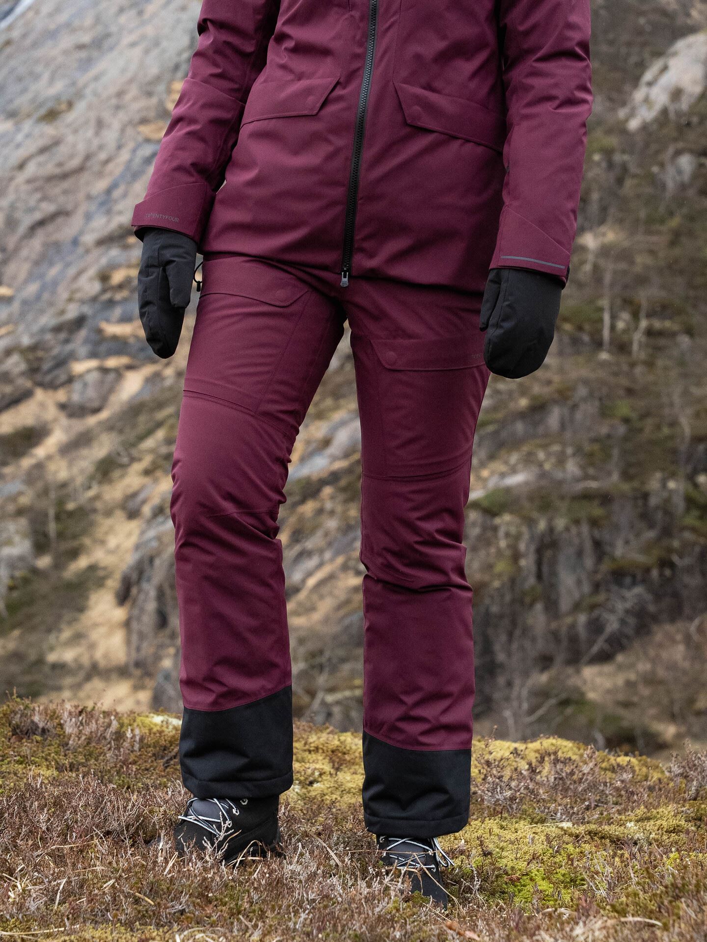 Twentyfour Aurora Primaloft Skallbukse Mørk Burgunder