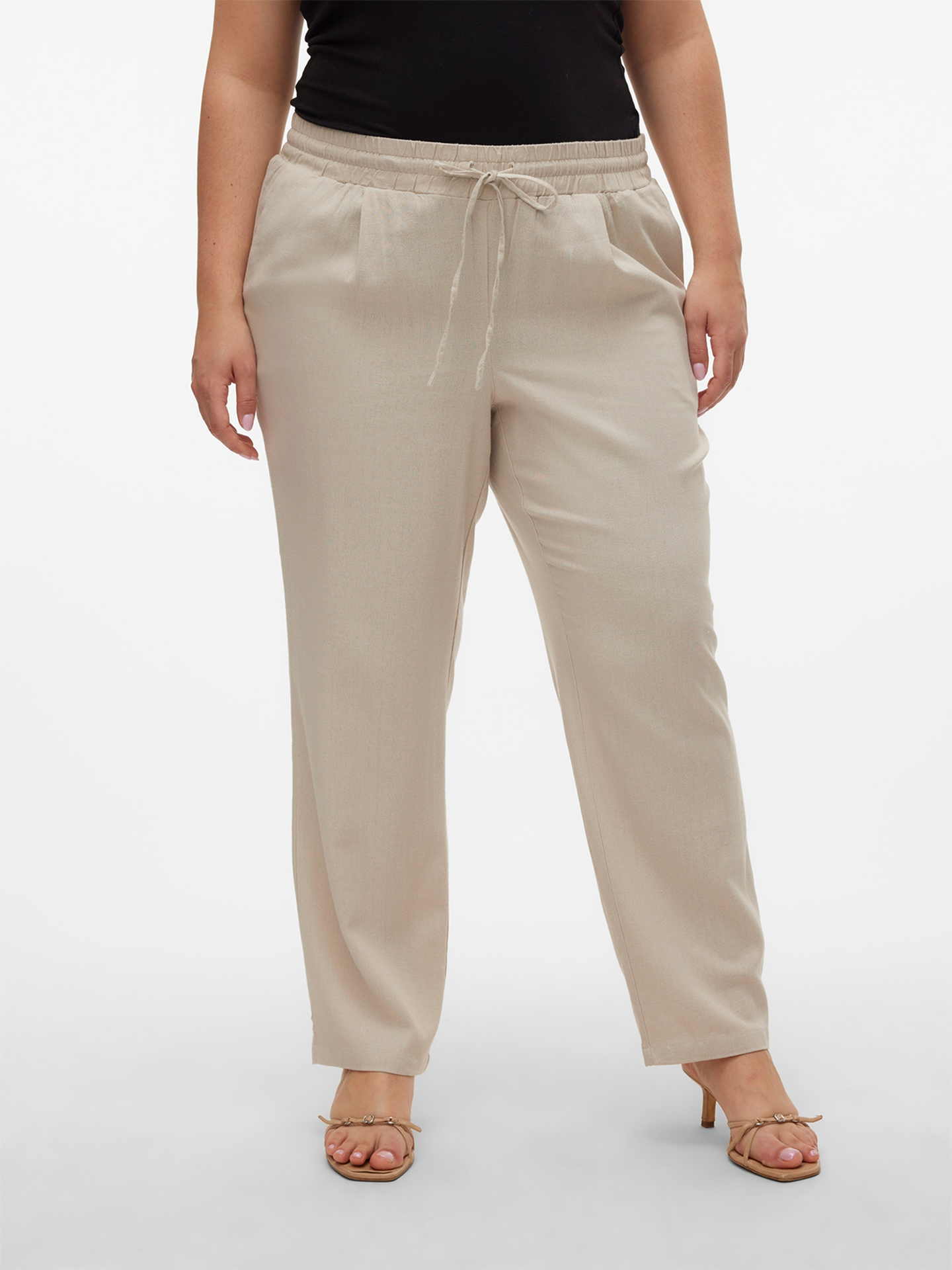 Vero Moda Curve Jesmilo Ankle Pants Grå / Silver Lining
