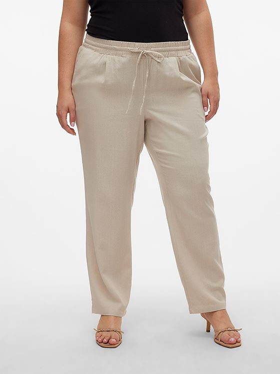 Vero Moda Curve Jesmilo Ankle Pants Grå / Silver Lining