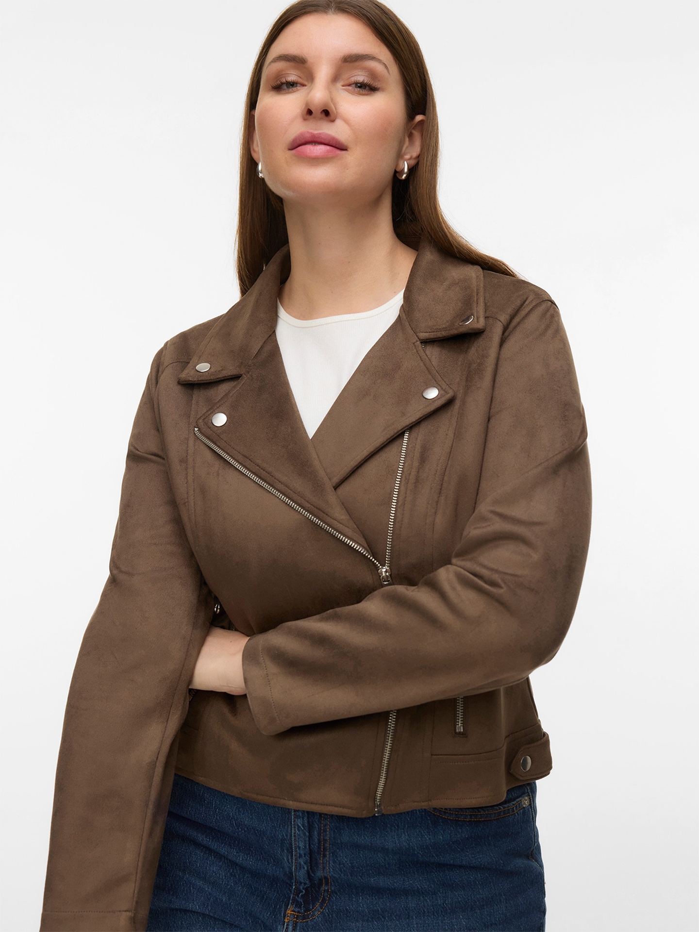 Vero Moda Curve Jose Short Jacket Brun / Chocolate Chip