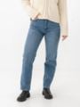 Vila Kelly Jaf High Waisted Straight Jeans Medium Blue Denim