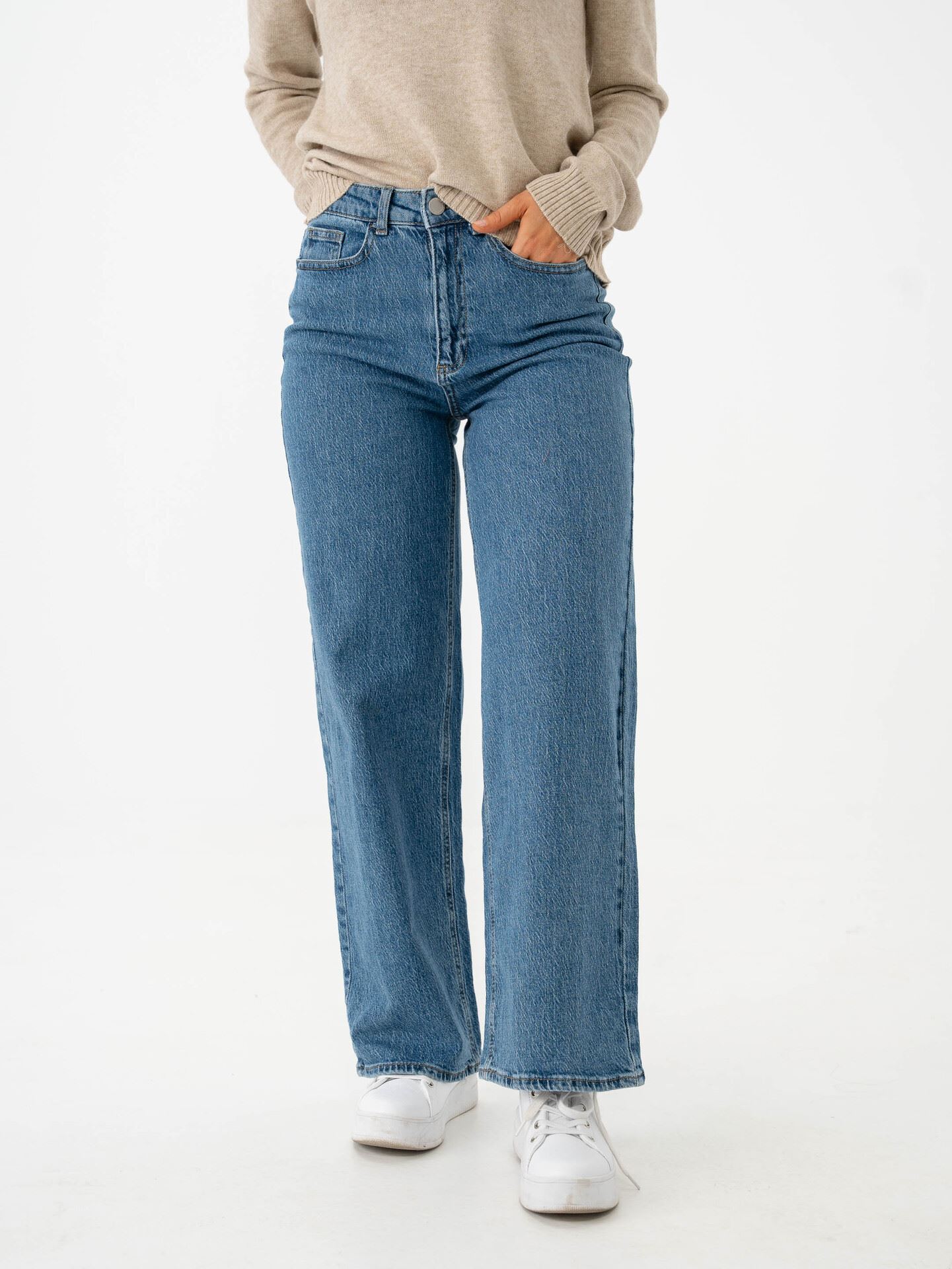 Vila Freya Jaf High Waist Jeans Medium Blue Denim