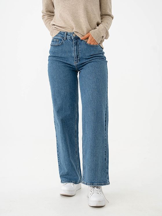 Vila Freya Jaf High Waist Jeans Medium Blue Denim