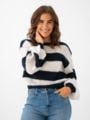 Vila Choca Long Sleeve Knit Pullover Navy