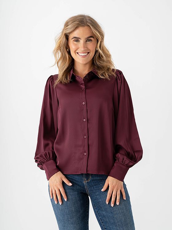 Vila Enna Ravenna Long Sleeve Balloon Shirt Fig