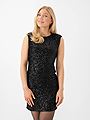 Vila Kaiya Sleeveless O-Neck Short Sequin Dress Black Beauty