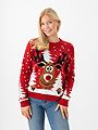 Vila Christie Long Sleeve Pullover Red Reindeer
