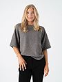 Vila Liga 2/4 O-Neck Knit Top Falcon Melange