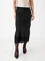 Vila Ellette High Waist Ankle Lace Skirt Black Beauty