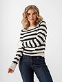 Vero Moda Doffy Long Sleeve O-Neck Blouse Birch W. Black Melange