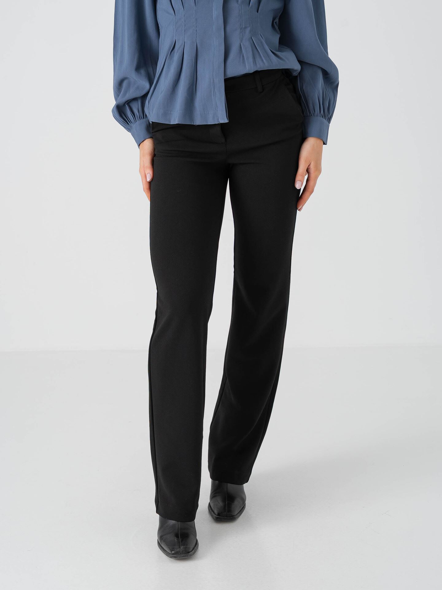 Vero Moda Zamira Mid Waist Straight Pant Black
