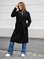 Vero Moda Fortuneaya Long Coat Black Solid