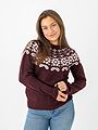 Vero Moda Simone Long Sleeve Nordic Pullover Winetasting W. Birch + Rose E/Flower