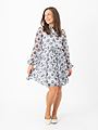 Vero Moda Smilla Long Sleeve Volume Short Dress Snow White Bea
