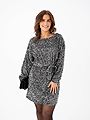 Vero Moda Bella Long Sleeve Boatneck Short Dress Griffin Sequins