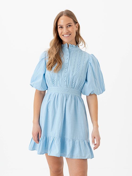 Vero Moda Aware Clover 2/4 High Neck Short Dress Airy Blue