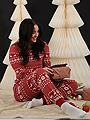 Vero Moda Chris Long Sleeve O-Neck Top XMAS Karanda Red Snow white xmas