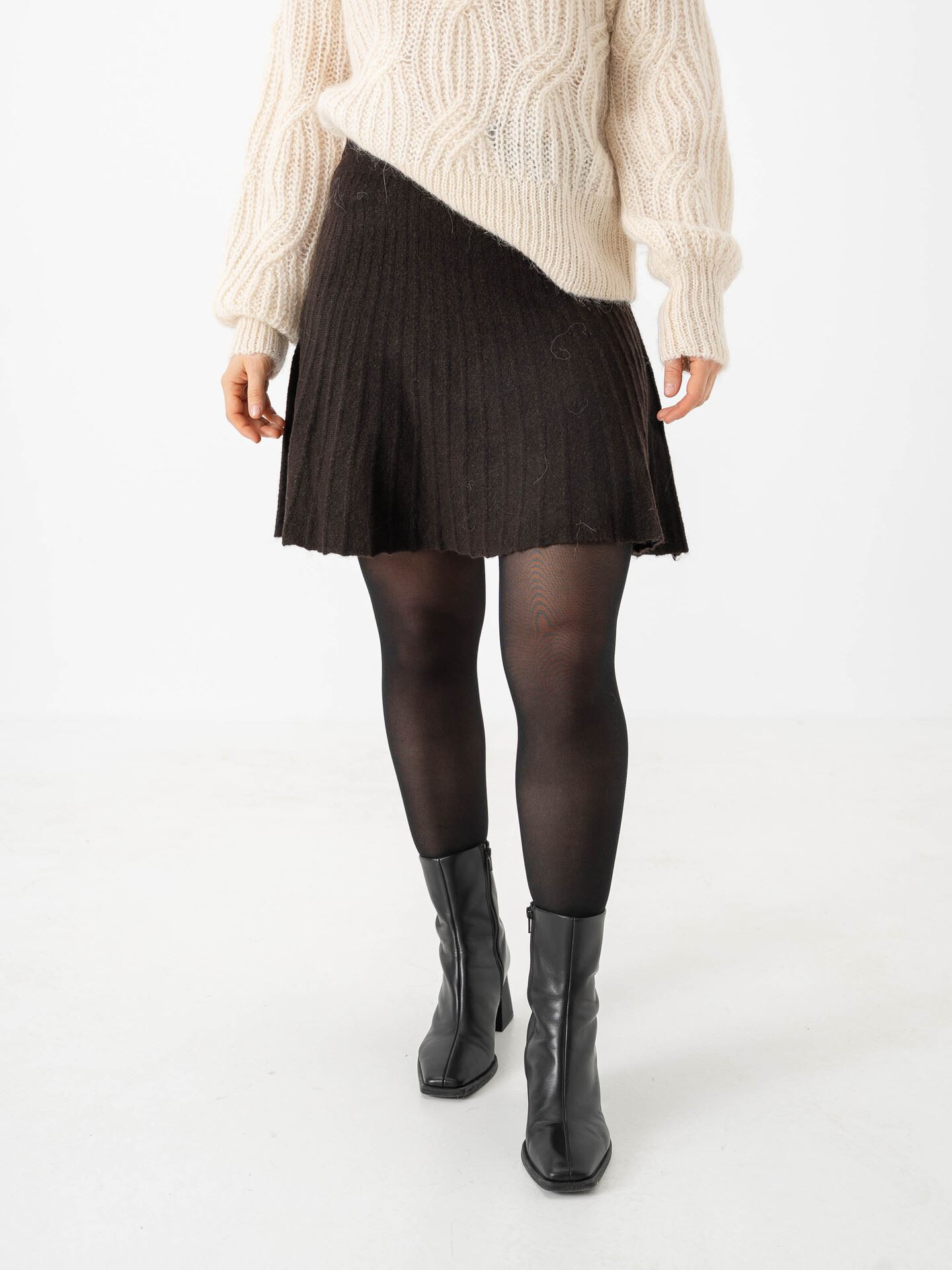 Vero Moda Macy Skater Skirt Chocolate Torte