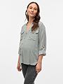 Vero Moda Maternity Bumpy Long Sleeve Shirt New Laurel wreath