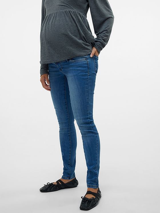 Vero Moda Maternity Mila Slim Jeans Medium Blue Denim