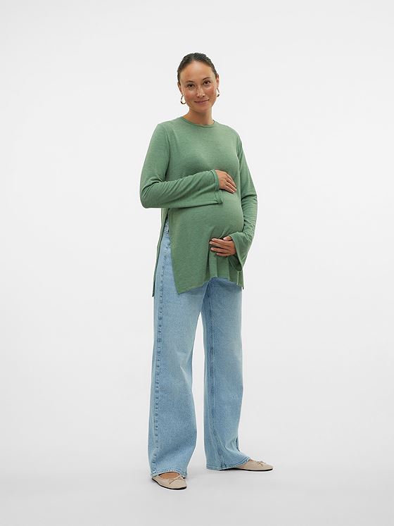 Vero Moda Maternity Tessa Wide Jeans Light Blue Denim