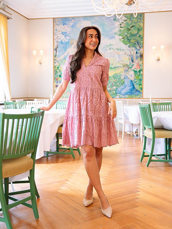 Y.A.S Holi Short Sleeve Dress Lilas